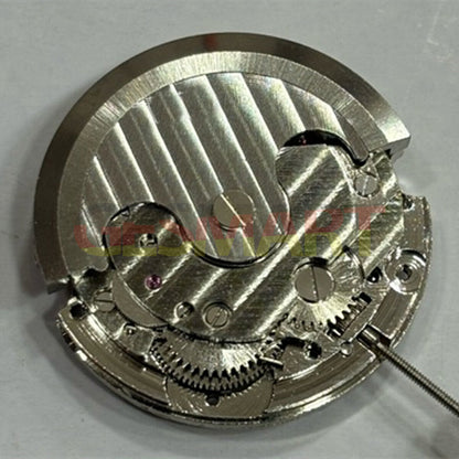 China-made 2-hand automatic watch with mechanical movement and visible balance wheel at 6 o?clock, perfect for enthusiasts.