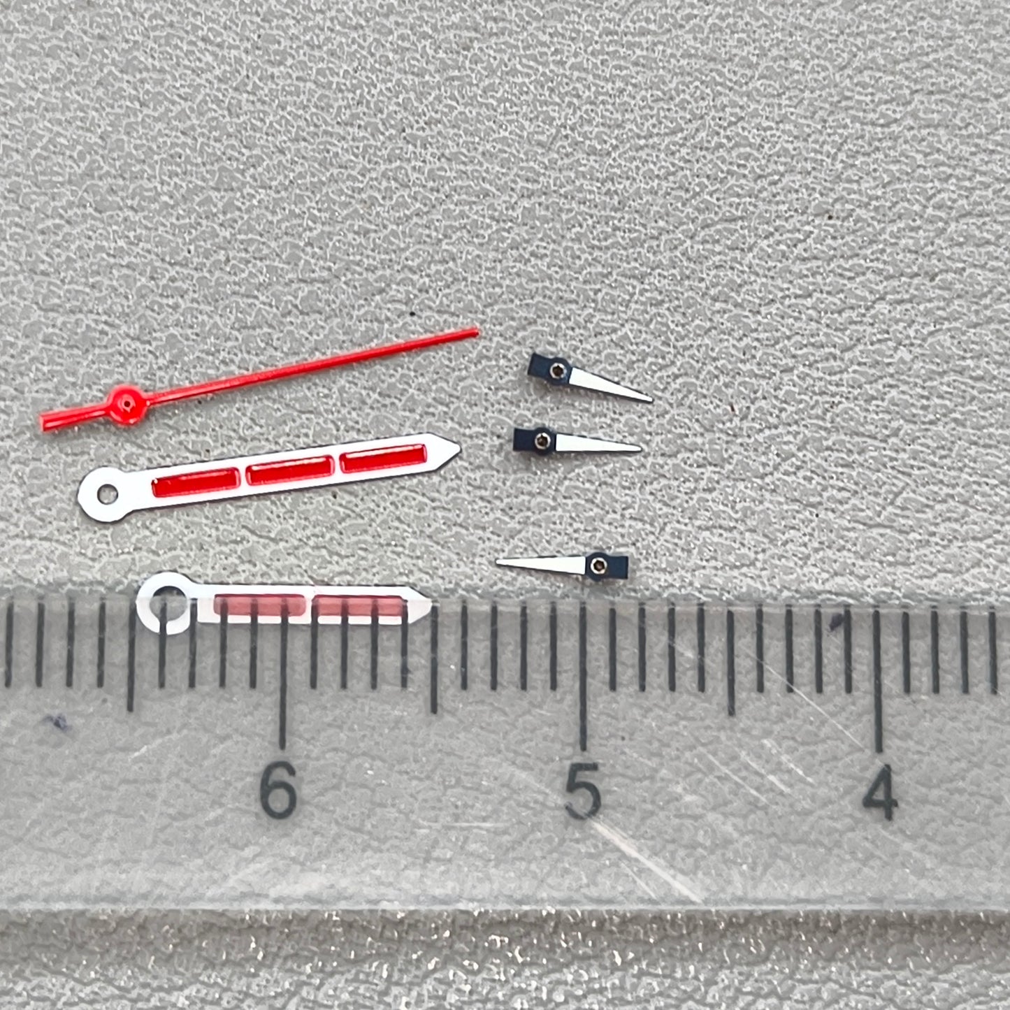 2 Sets/Pack Silver+black Trim Red Painted Watch Hands for Miyota OS10 OS20 OS30