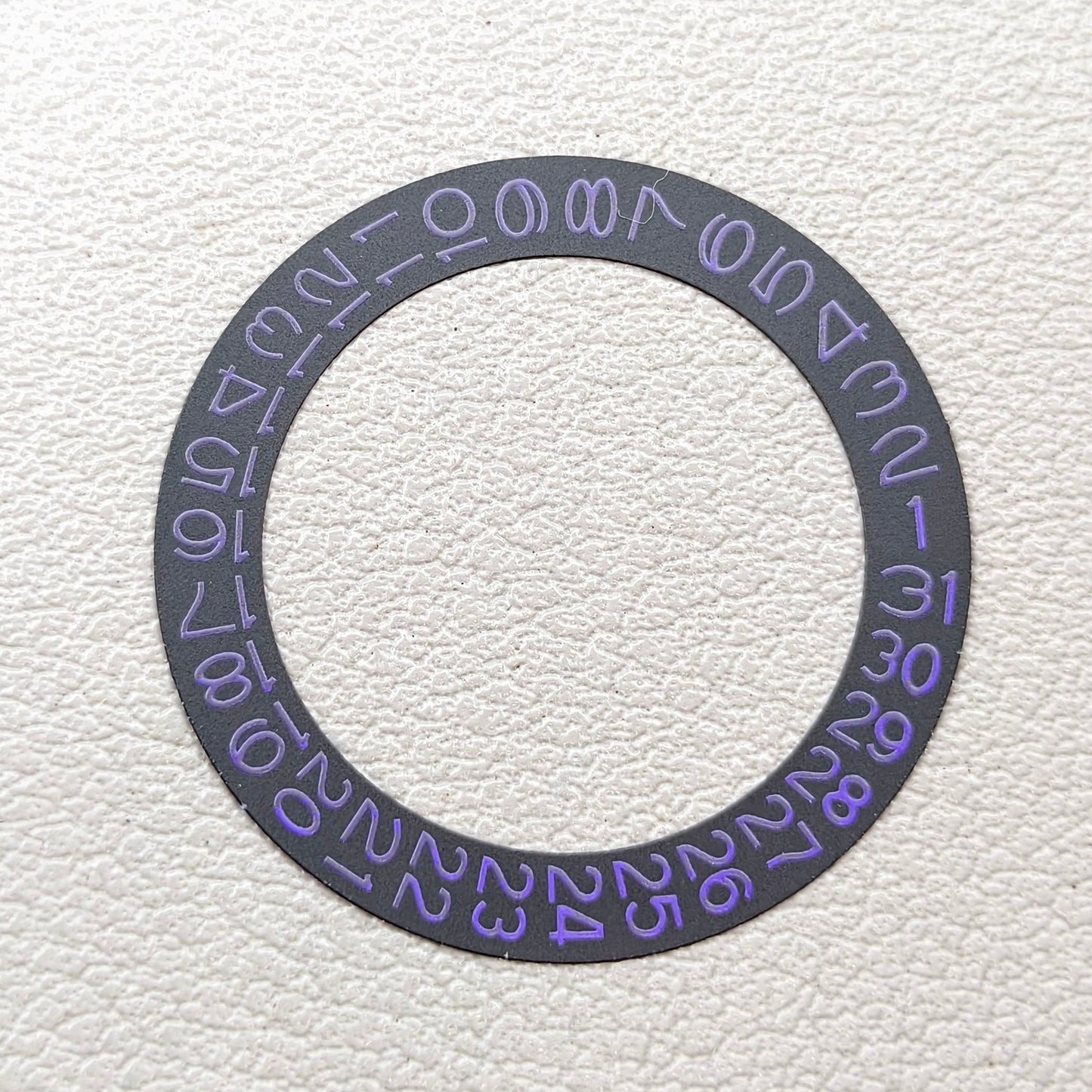 2 PIECES Black Background Purple Character Date Disk Date Wheel for NH35 NH36