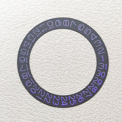 2 PIECES Black Background Purple Character Date Disk Date Wheel for NH35 NH36