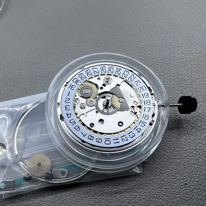 Silver ETA PT5000 mechanical watch movement, Seagull 2824 ETA2824-2 replacement part for precise timekeeping.