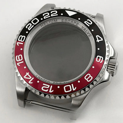 44mm Watch Case for Deep SEA Style for NH34 NH35 NH36 Rotating Bezel Solid Back