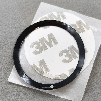 36.5*30.8mm Black Vintage Aluminum Alloy Slope Green Luminous Watch Bezel