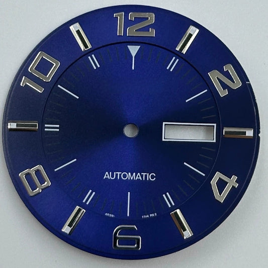 Blue Modified No Lume 37.5mm Diving Watch Dial for NH36 Movement