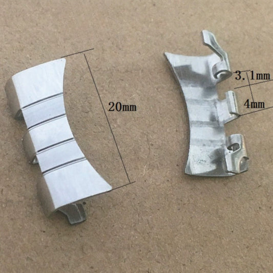 20x3.1x4mm Silver S/S Curved End Links Spring Bars Bracelet Watch Band Strap#72