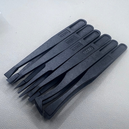 Carbon Fibre ESD Anti-Static Tweezer BG 6751 for Precise Watch Accessory Repairs