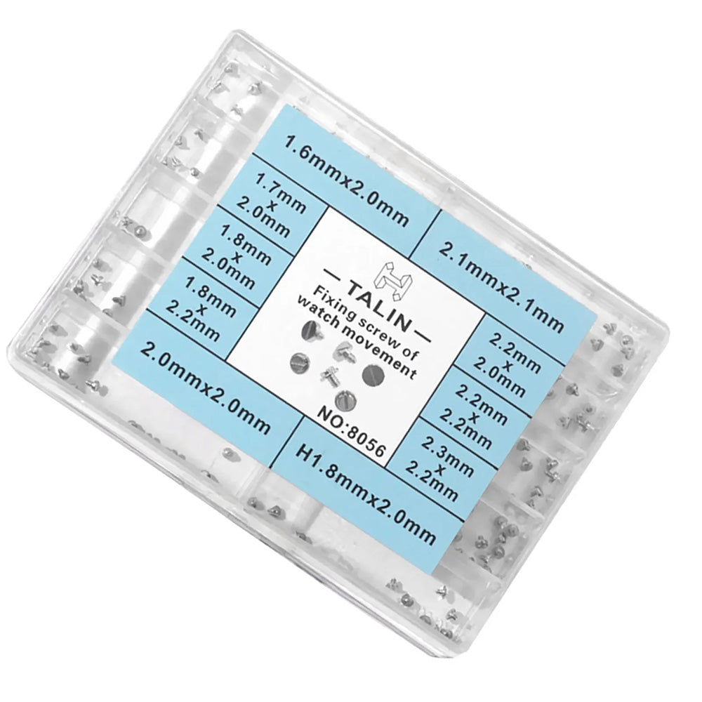 Box of 10 mixed-size watch movement securing screws for NH35, ETA 2836, 2824-2, 8200 repair ? precise watch accessory.
