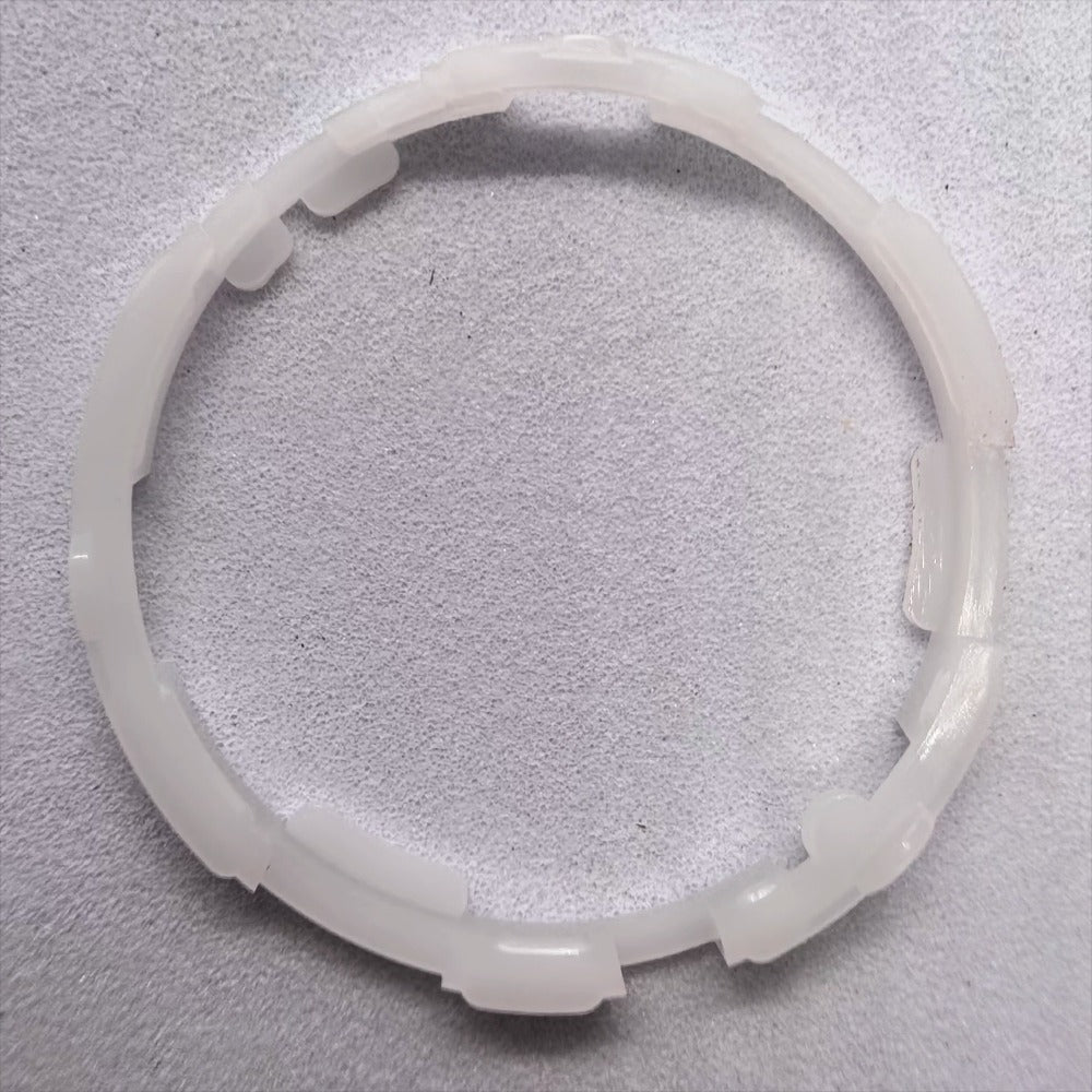 Set of 3 plastic dial spacer rings for Miyota 8200 and 8215 watch movements, ensuring secure fit and alignment.