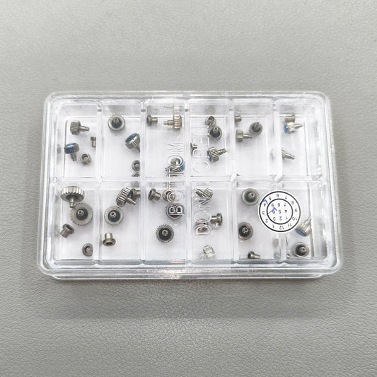 Each 2 PIECES 12 Types 24PCS Total Stainless Steel Screw Type Crown