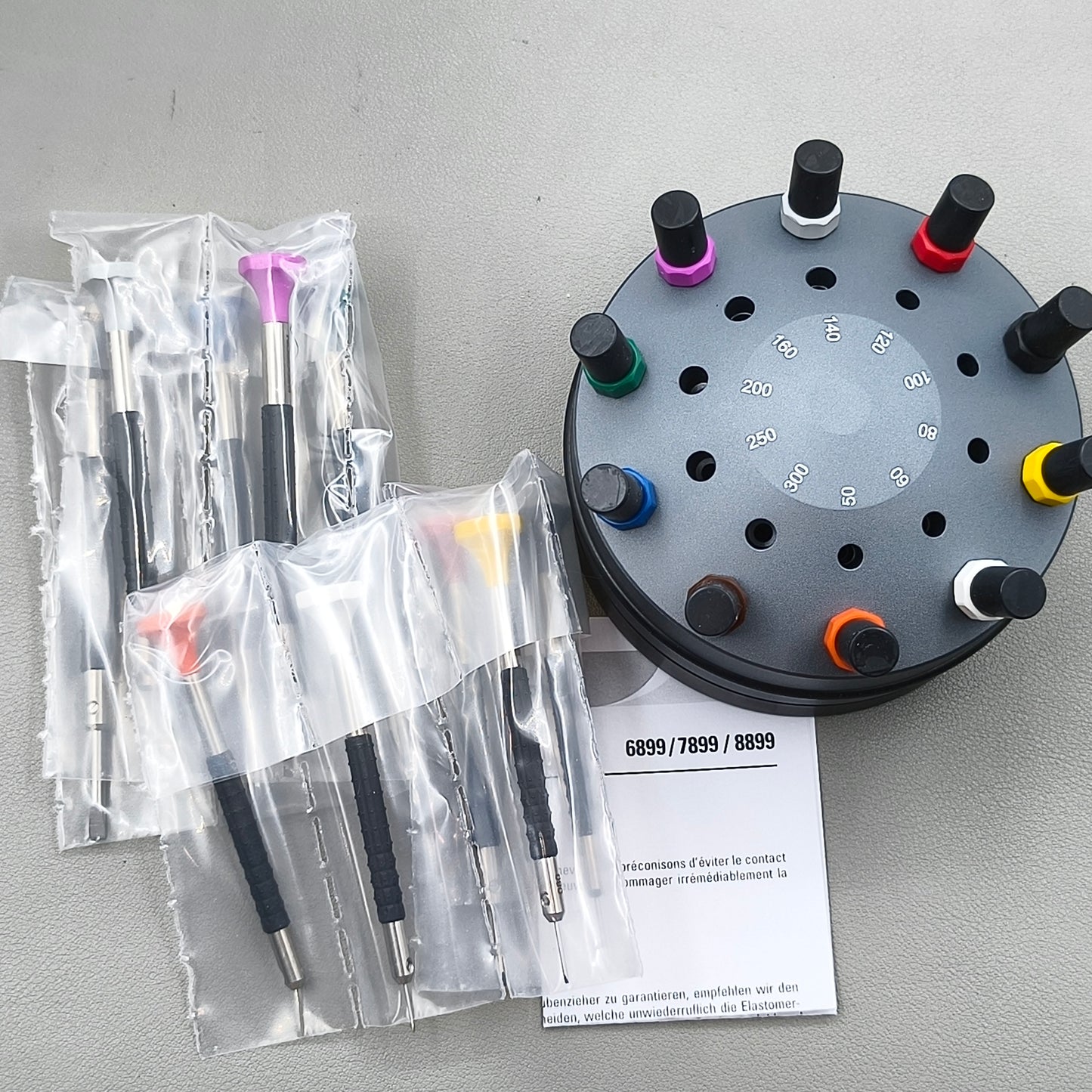 Swiss Bergeon 6899-S10 Set Of 10 Screwdrivers Stainless Steel With Elastomer
