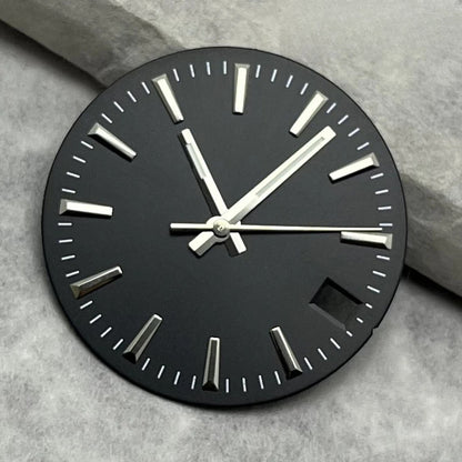28.5mm Watche Hands Green Luminous Watch Dial Stripes Sunburst For NH35/36/4R/7S