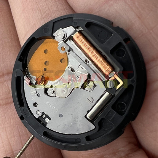 H2 Ronda 515 quartz watch movement with date at 6, Swiss parts, high canon pinion by H2