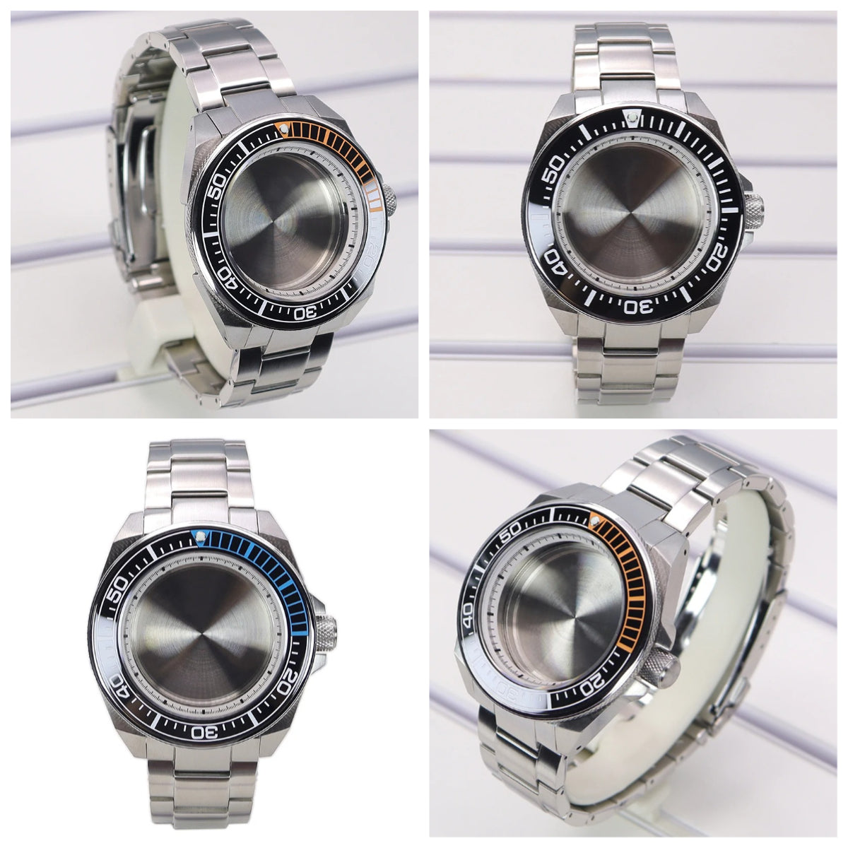 43.8mm Steel Watch Cases  For NH35 NH36 NH34 NH38 4R36 Modified Samurai Diving
