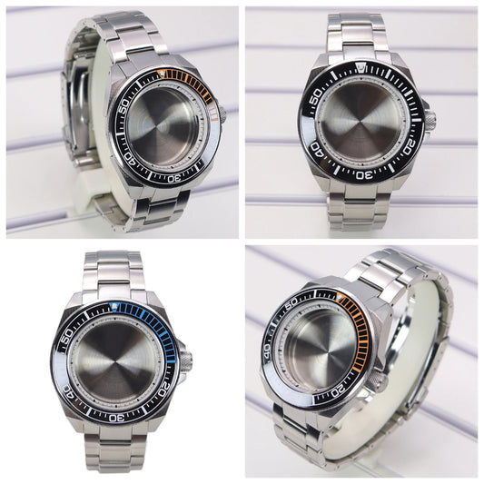 43.8mm Steel Watch Cases  For NH35 NH36 NH34 NH38 4R36 Modified Samurai Diving