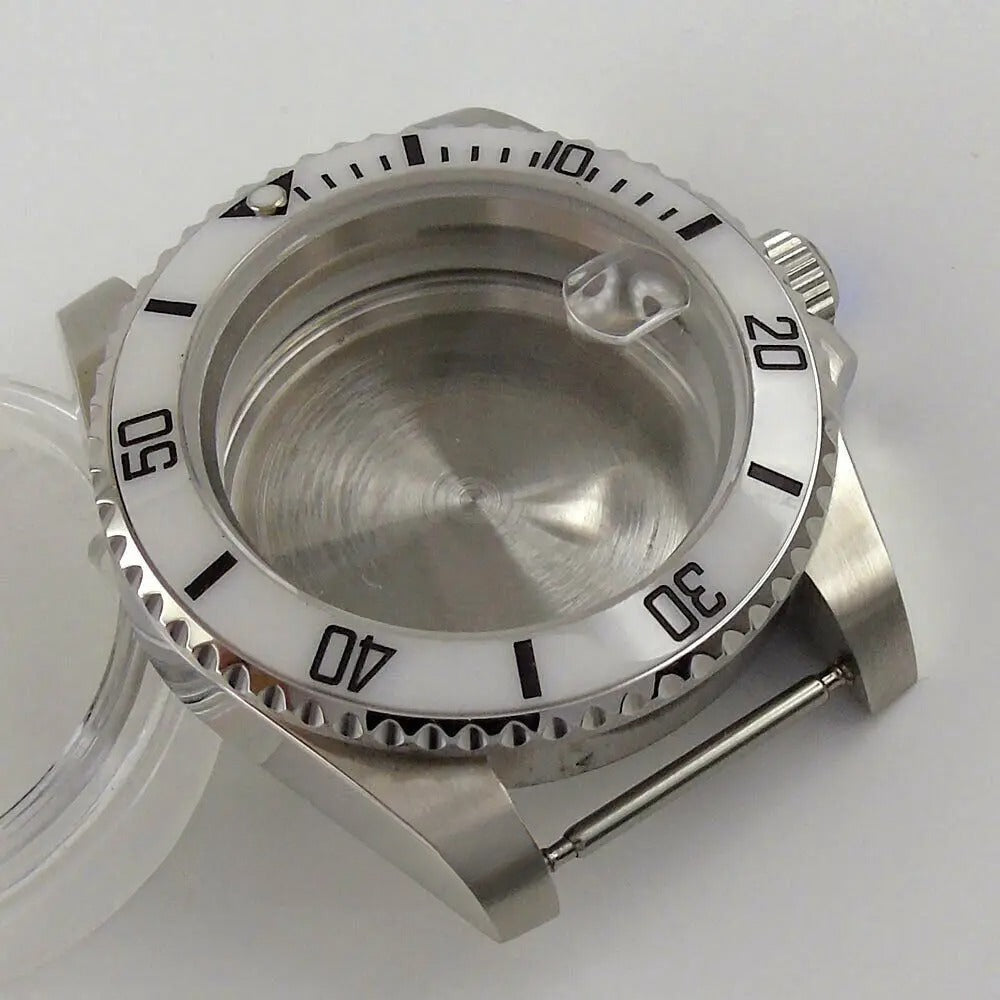 40mm Ceramic Bezel Watch Case Fit NH35 NH36 Miyota 8215 821A mingzhu 2813