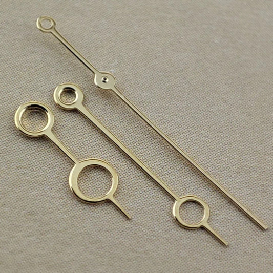 Golden 12.5mm hollow watch hands for NH35/36 NH38 NH72 movements by Modified, no lume design