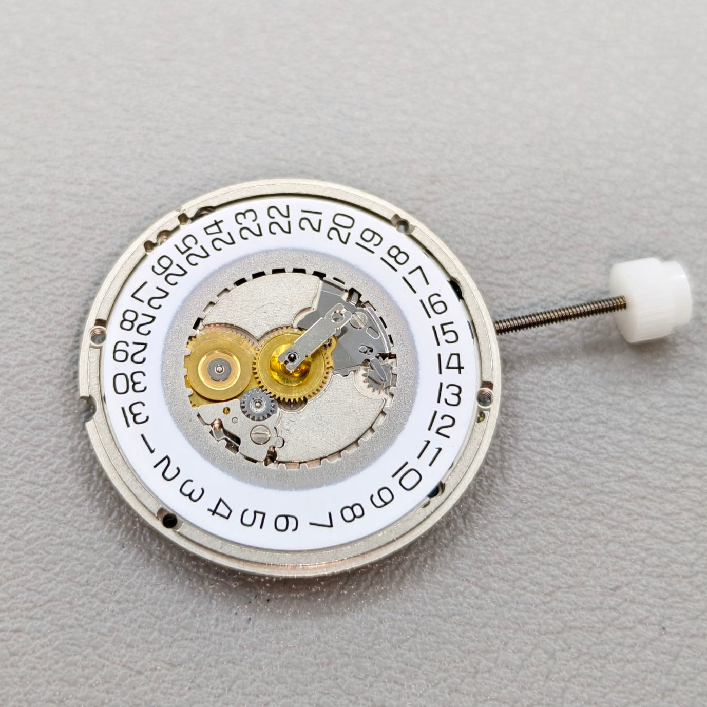 Swiss ETA 955.414 Quartz Movement Silver Single Calendar Date@3