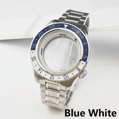 44mm 316L Watch Cases With Green Luminous Bezel for NH34/NH35/NH36/4R35A/4R36A