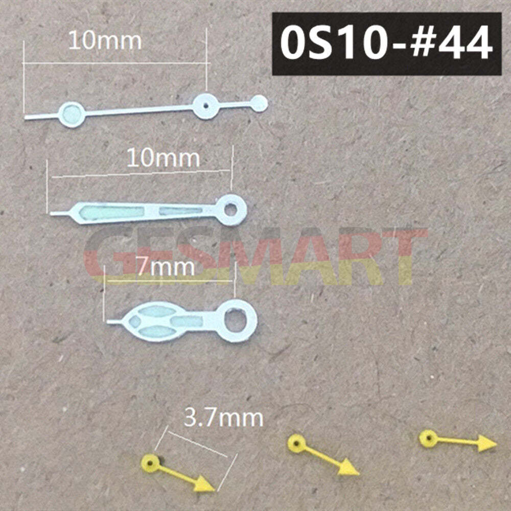 10 mm silberner Rand, grün leuchtende Uhrzeiger für Miyota 0S10 Quarzwerk