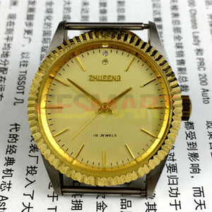 36mm Round Case Golden Nail China Tianjin Manual Mechanical Ladies Watch +Band