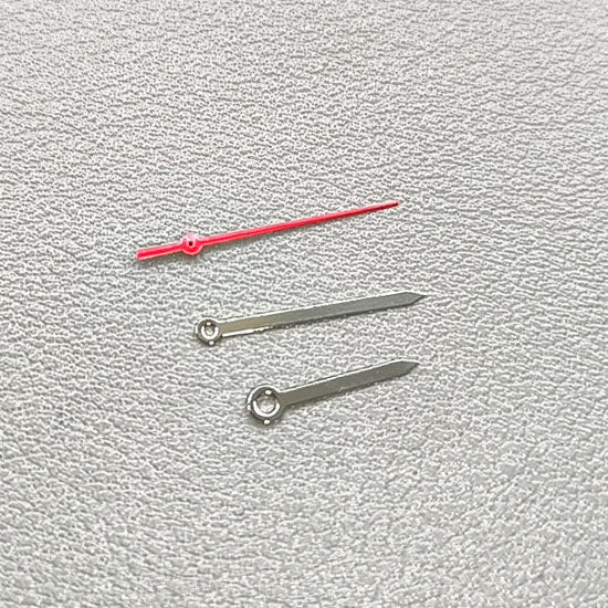 2 Sets/Pack Silver+Red Arrow Shape Watch Hands for Ronda 515 Quartz Movement