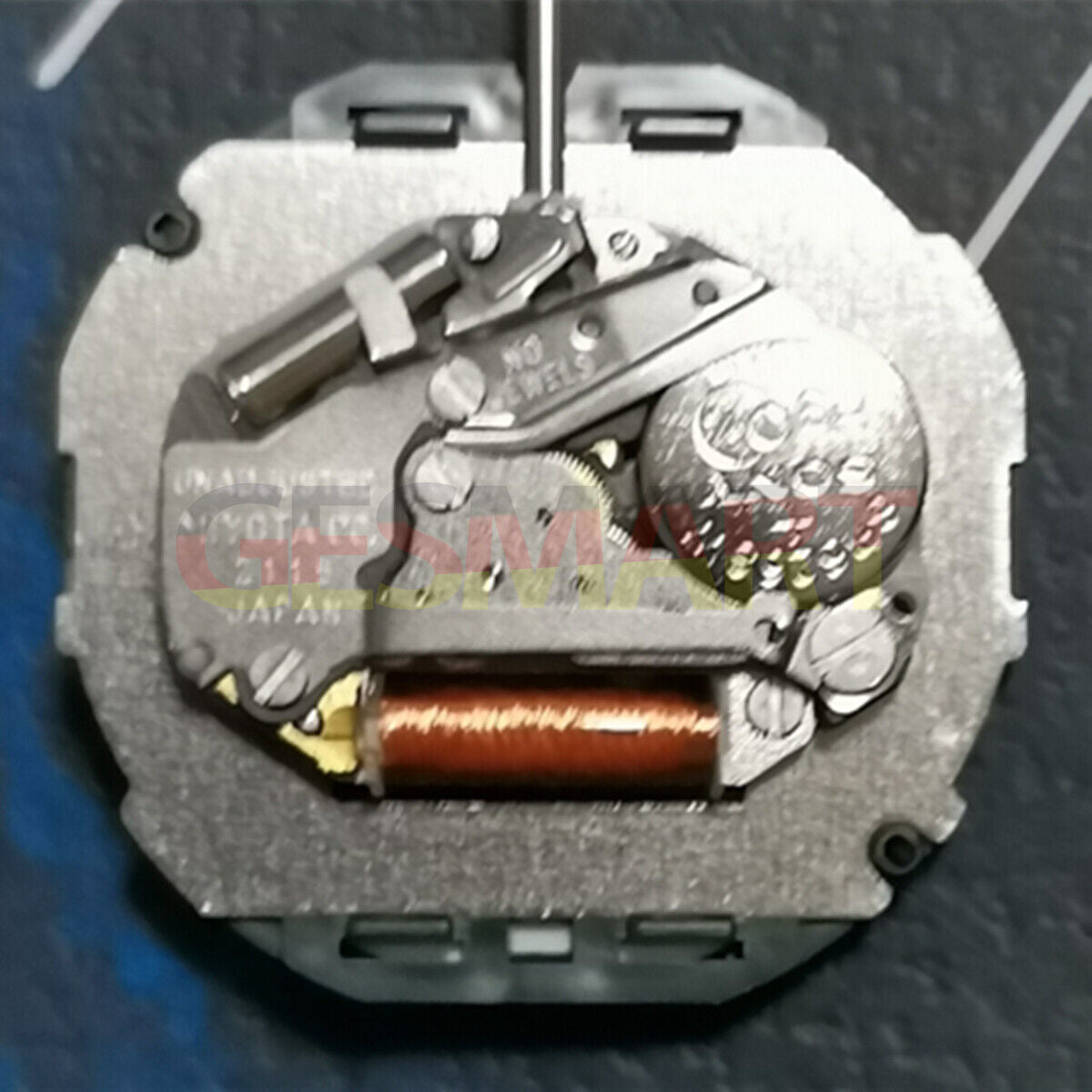 Miyota 2115 Japan quartz movement with black date disk at 3 o'clock, single calendar, and 3 hands.