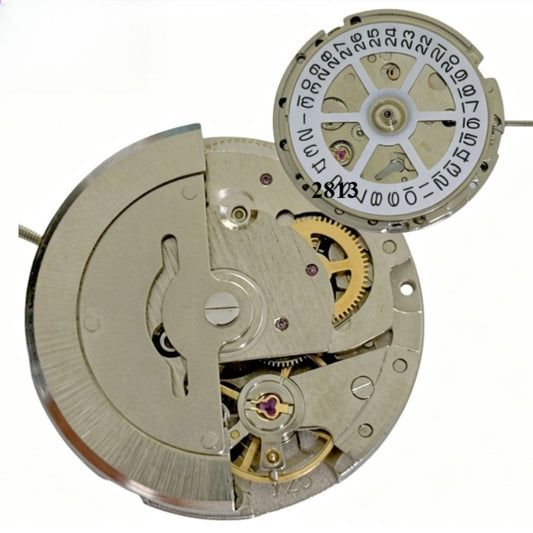Chinese 2813 8205 Automatic Mechanical Movement Date At 3 Golden Wheel Wide Disk