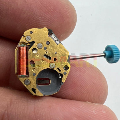 Miyota 6L32 Japan quartz watch movement with 3 hands for accurate timekeeping in watch repair.