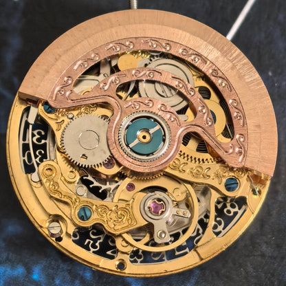 Montre à calendrier unique à mouvement mécanique creux doré Hangzhou 2189 chinois