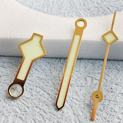 Golden Trim C3 green lume watch hands, compatible with NH34 NH35 NH36 NH38 NH39 NH70 movements