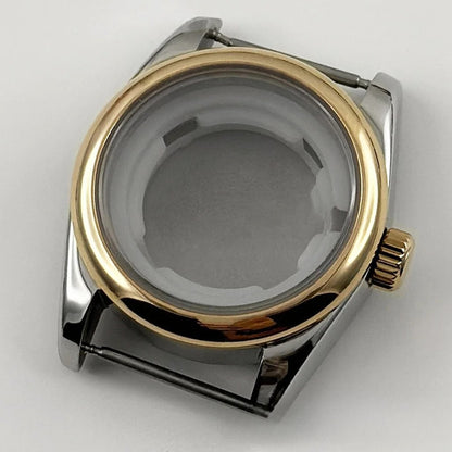 31MM Round Bezel Sapphire Glass Jubilee bracelet Watch Case Ladies Fit NH05 NH06