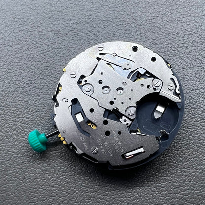 Japan Miyota 0S80 quartz watch movement with date, 1/20 chrono, alarm, and 3 sub-dials for precision timing.