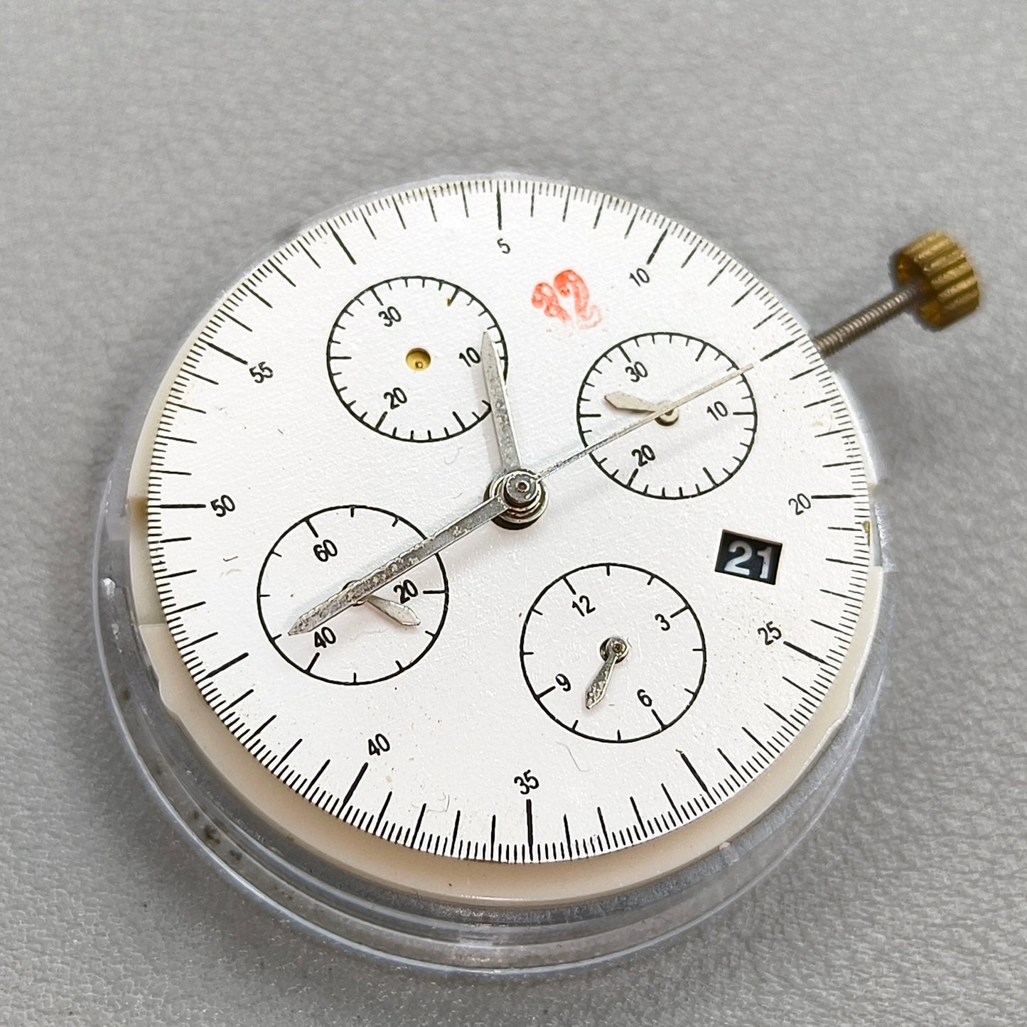 Chronograph Movement @4.5 Black Single Calendar Second@9 ETA 7750 Replacement