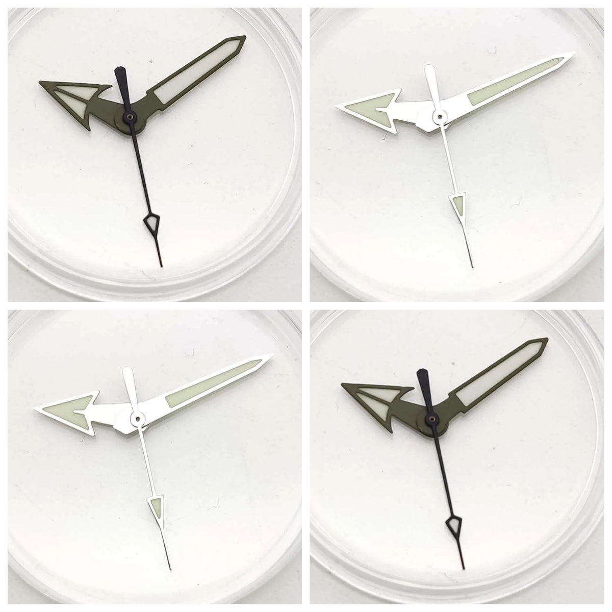 Silver/Black Grey Watch Hands for NH35 NH36 Movement Replacement