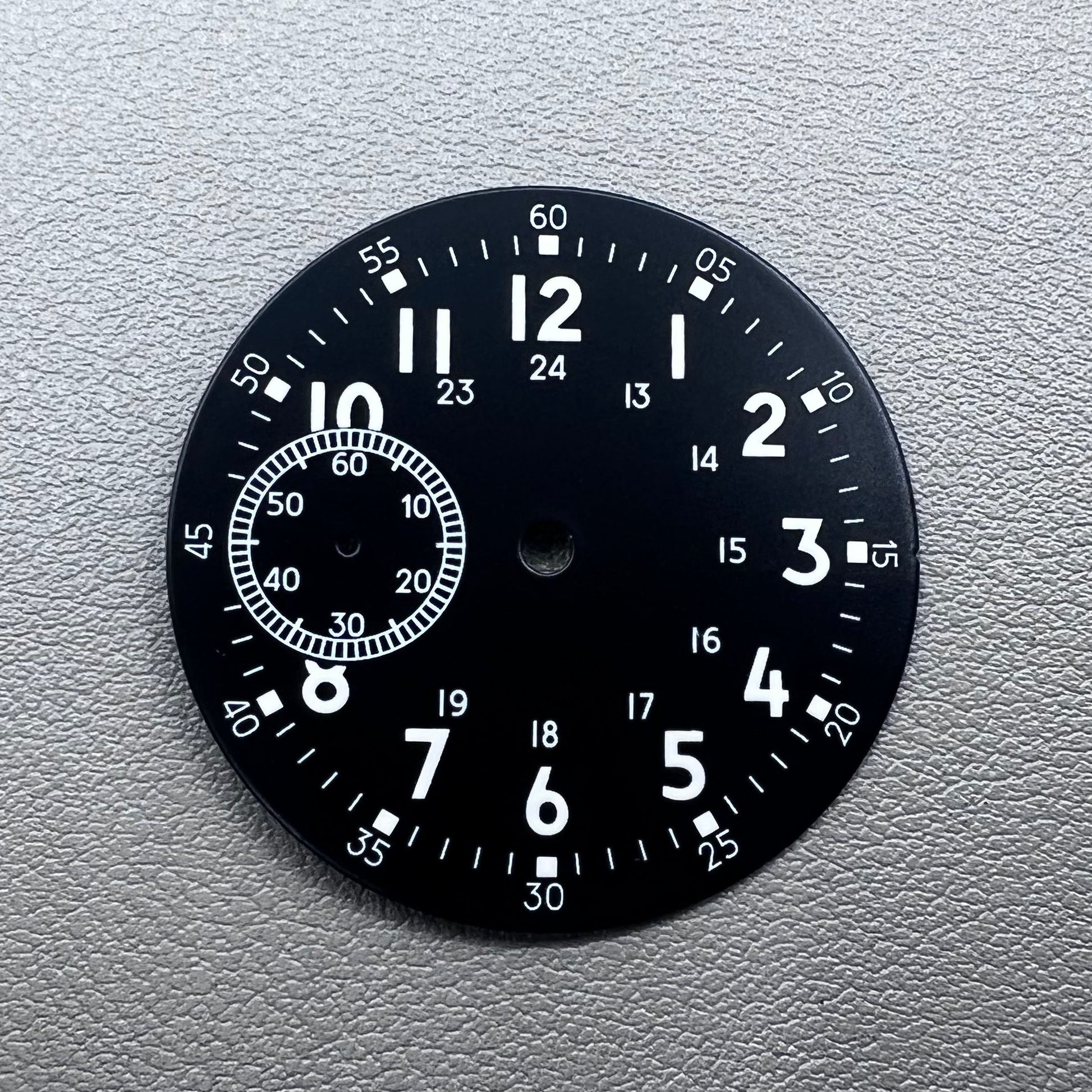 39mm green luminous watch dial for ETA 6497 Seagull ST3600 with small second at 9,.