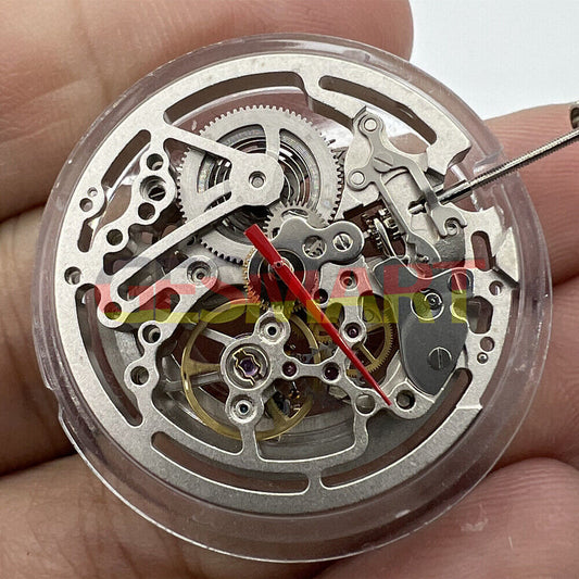 Montre squelette mécanique automatique Seagull TY2809 en argent fabriquée en Chine 