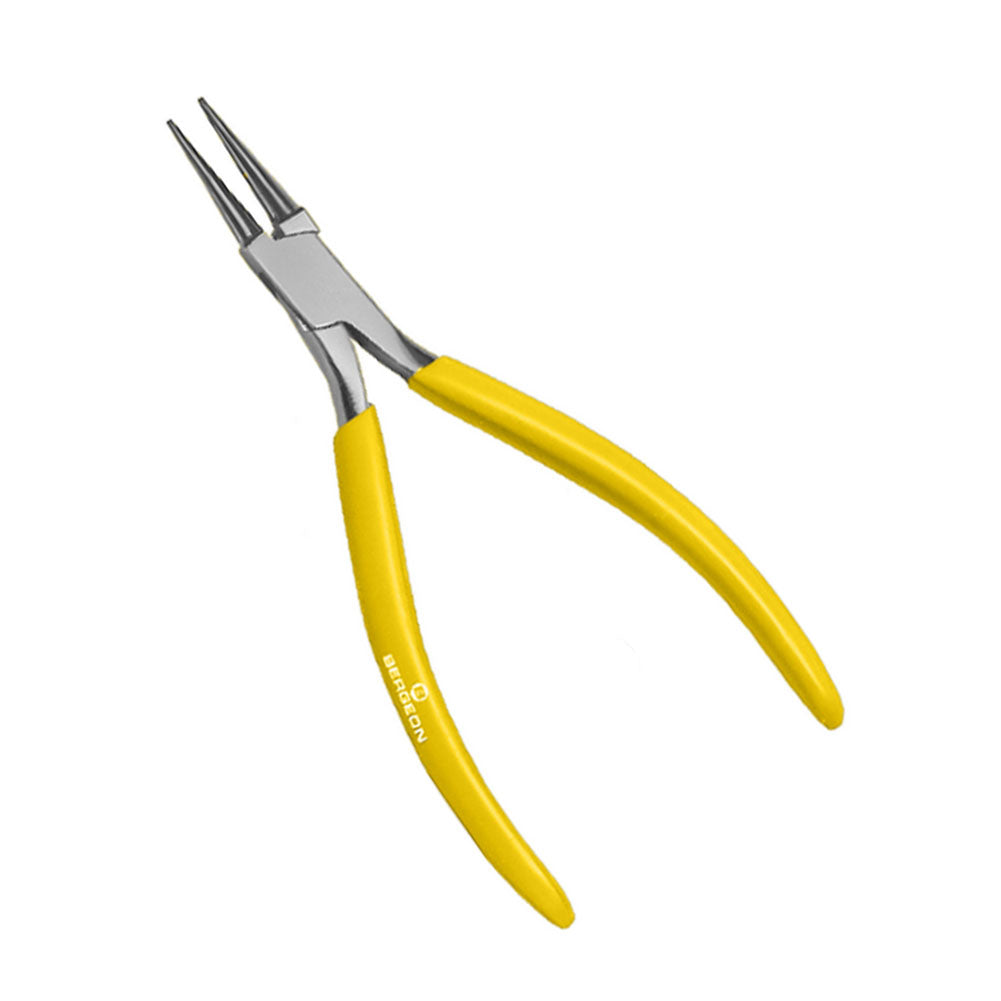Bergeon 2512 round nose pliers with smooth jaws for precise watch accessory bending and crafting.
