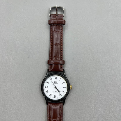 37mm hanghai Handaufzug Braun Lederarmband Mechanische Uhr Römische Zahlen 17