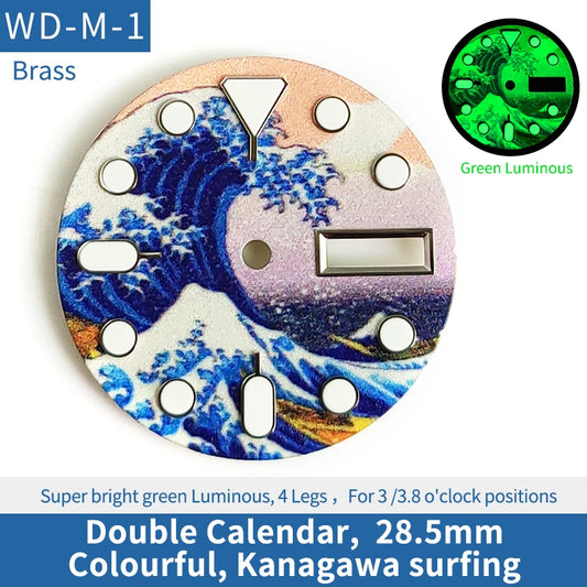 Kanagawa Suring 28.5mm Watch Dial Fit For Skx007 Skx009 Sprd NH35 NH36 Movement