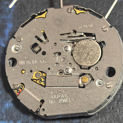 Miyota JS26 Quartz Movement Black Disk Date At 3 Watch Part