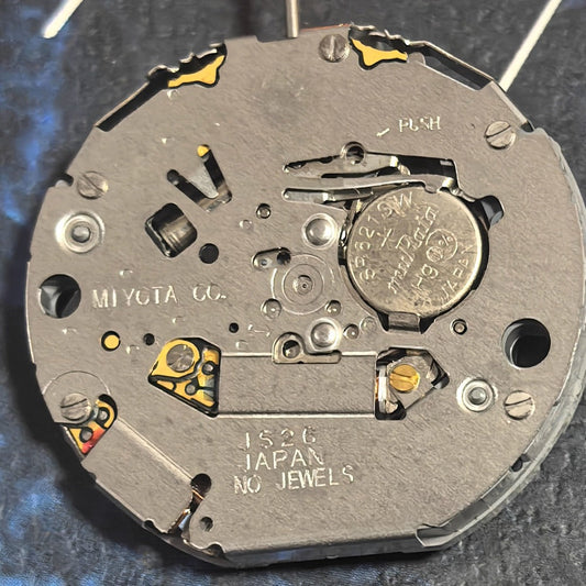 Miyota JS26 Quartz Movement Black Disk Date At 3 Watch Part