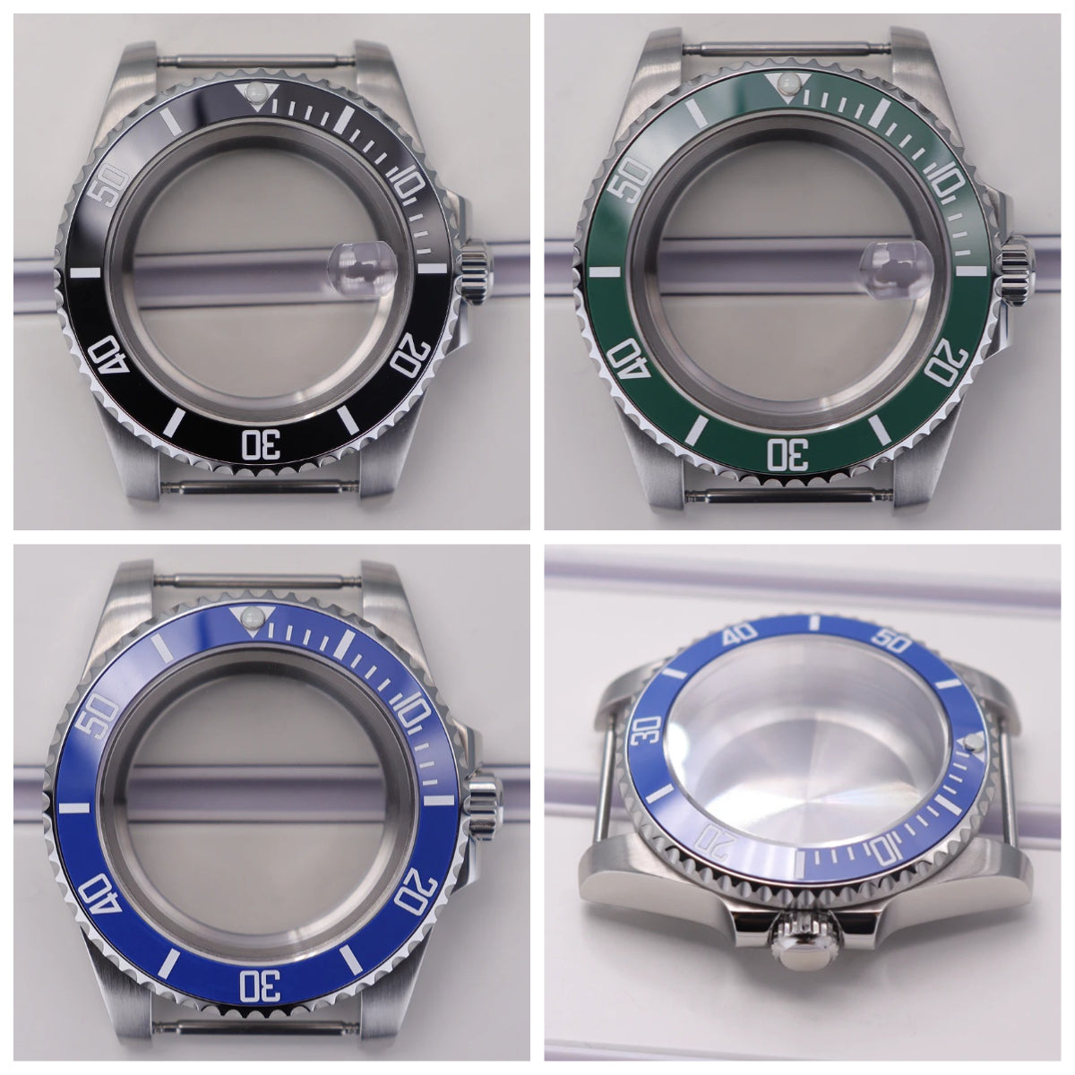 40mm Diver Cases Sapphire Glass for Sub Nh35 Nh34 Nh36 Nh38 Miyota 8215 Eta 2824