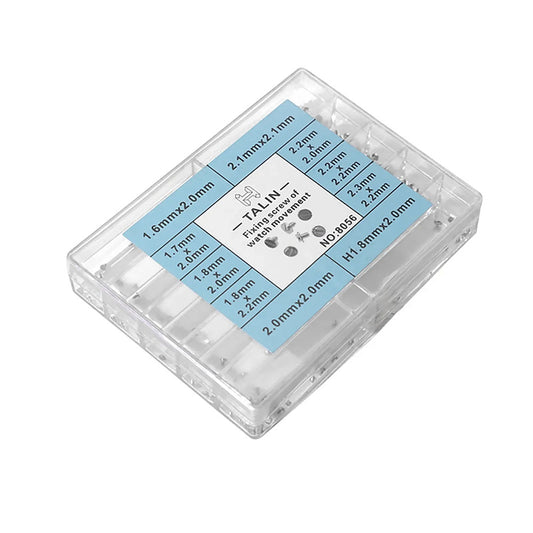 Box of 10 mixed-size watch movement securing screws for NH35, ETA 2836, 2824-2, 8200 repair ? precise watch accessory.