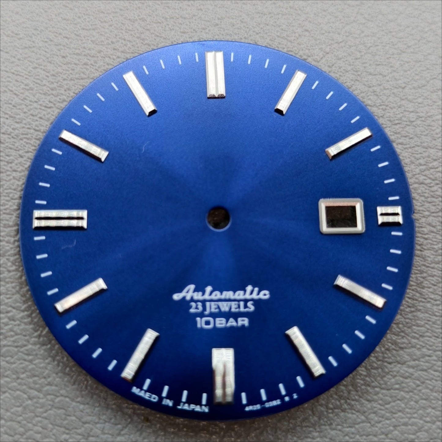 34mm No Lume Blue Modified Datejust Watch Dial for NH35 Movement