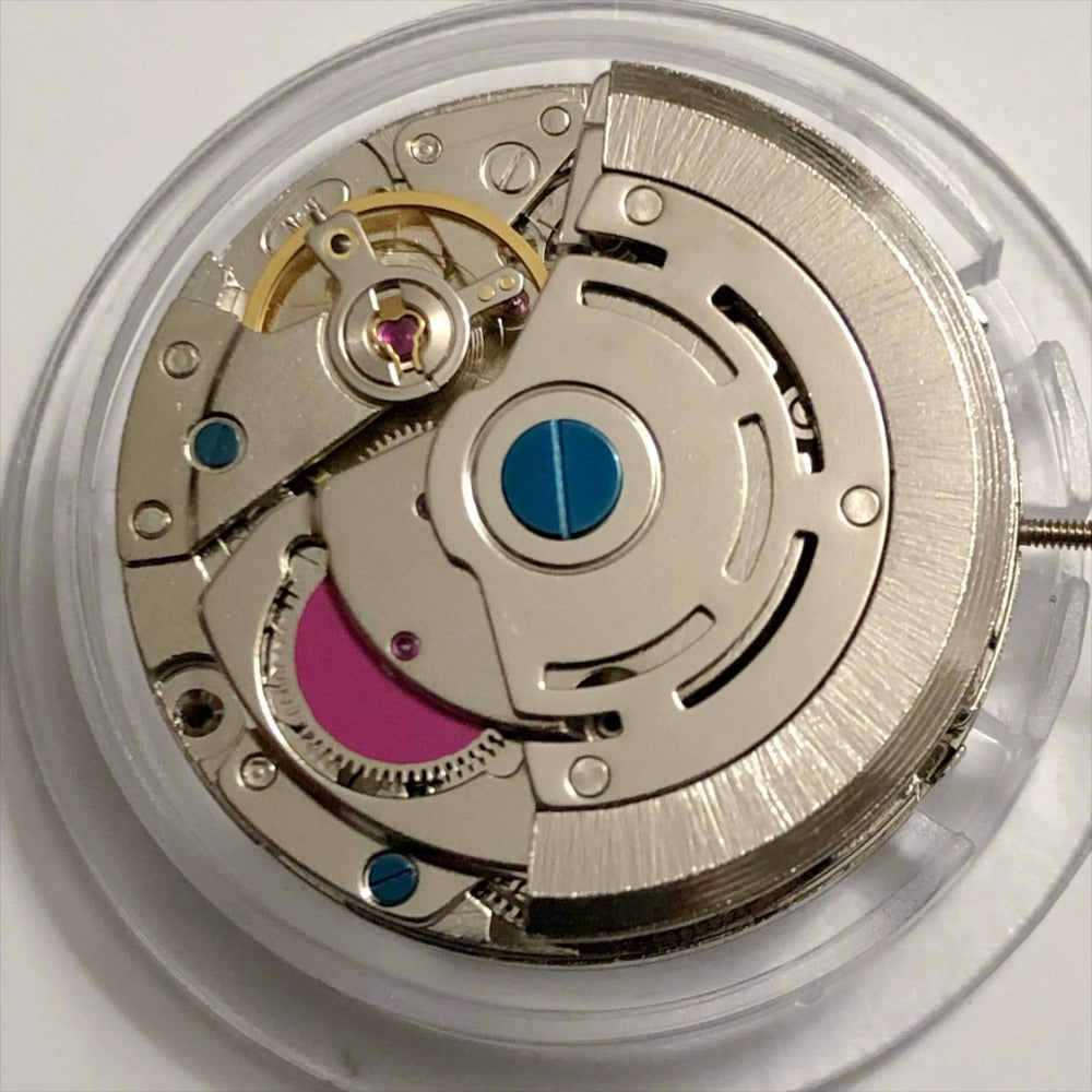 New China Made NN2813 automatic mechanical watch movement with precision gear assembly and rotor.