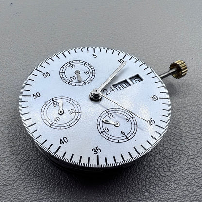 SHANGHAI 7750 White Day Date Small Automatic Mechanical Movement Second@9