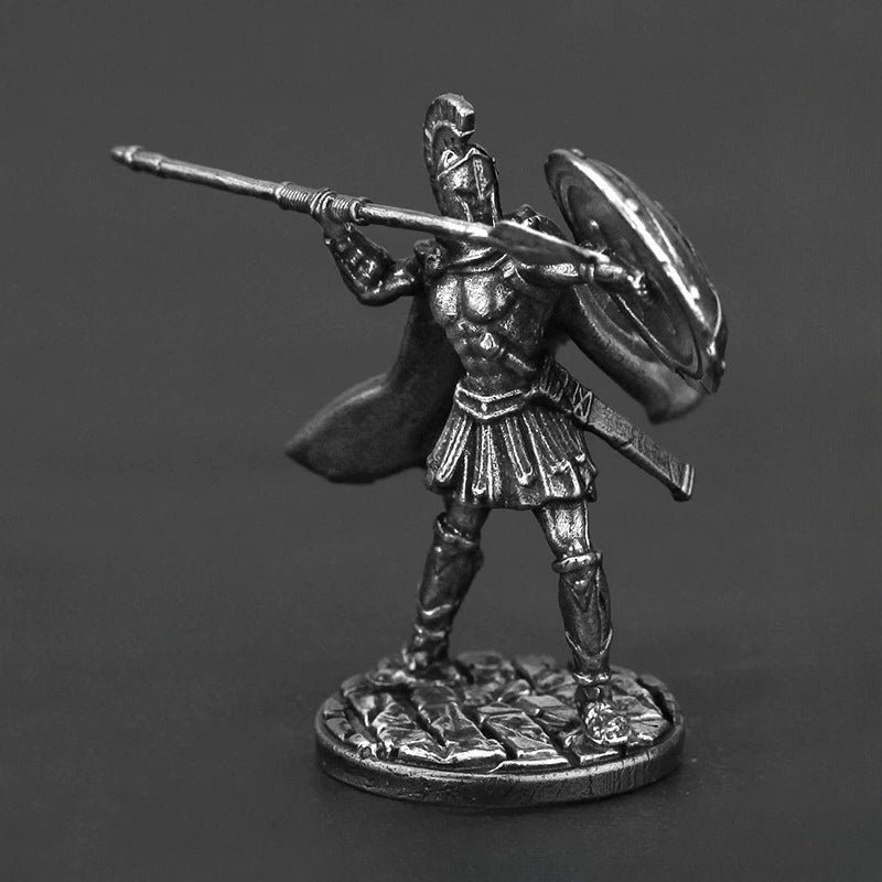 Spartan Spear Hoplite Copper Figurine White Bronze Fantasy Wargame 124-6
