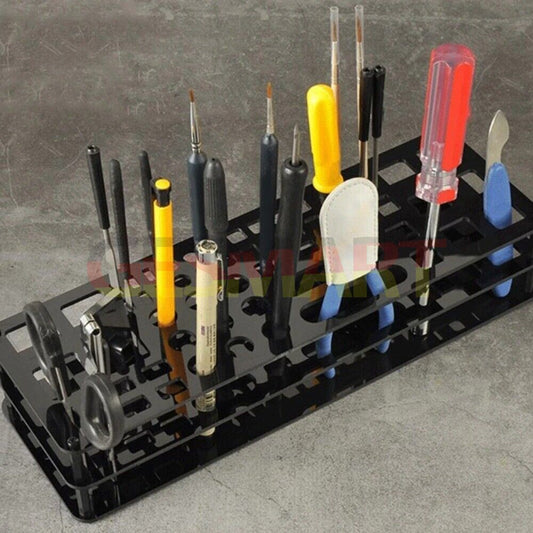 Multi-functional tool stand organizer tray, ideal for storing screwdrivers and tools neatly.