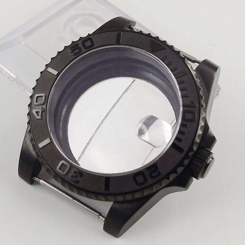 40mm Sapphire Glass Ceramic PVD Watch Case Fit Eta 2824 2836 Miyota NH35 NH36