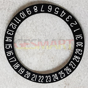 White Font Date Wheel Black Overlay for Miyota 8215 2813 Movement Date At 6